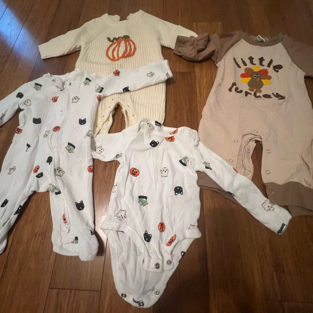 Kids Halloween and Thanksgiving Themed One Pieces